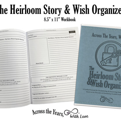 Döstädning Ledger: The Heirloom Story & Wish Organizer