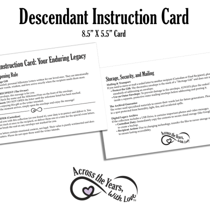 Descendant Instruction Card